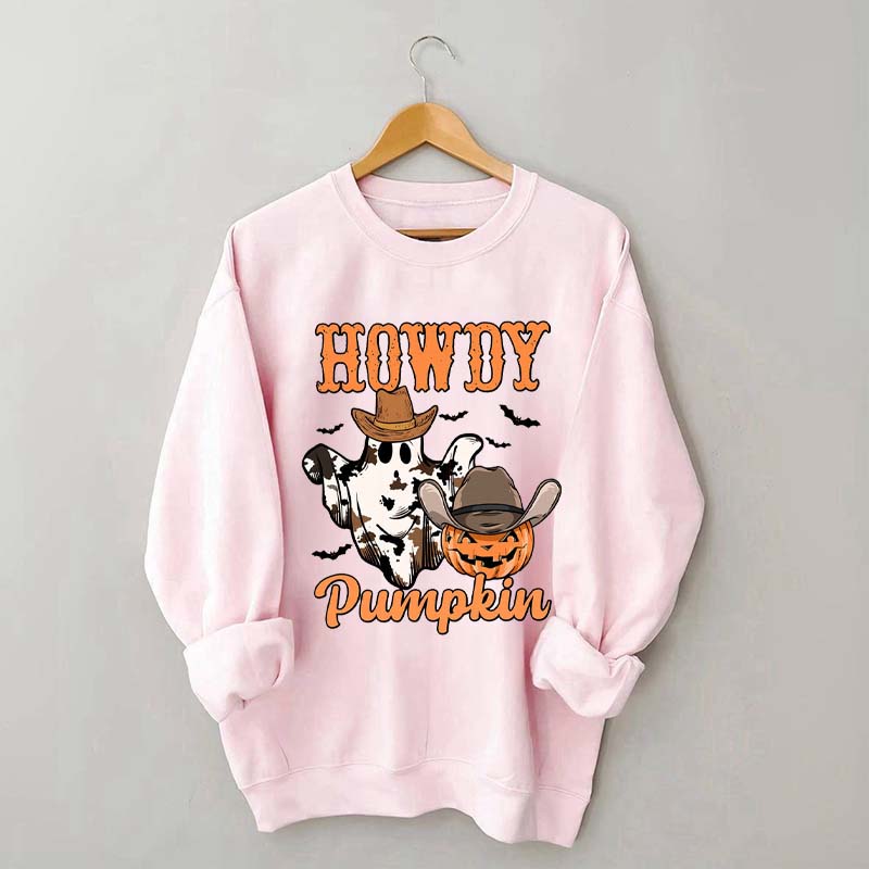 Retro Halloween Howdy Pumpkin Sweatshirt