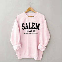 Salem Massachusetts Preppy Varsity Halloween Sweatshirt