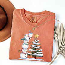 Christmas Snowman Tree T-Shirt