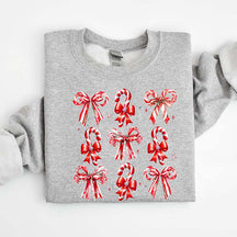 Coquette Christmas Candy Sweatshirt