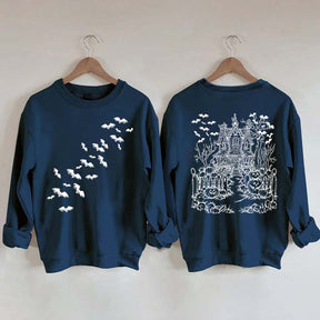 Haunted House Comfort Colors Halloween Sweatshirt