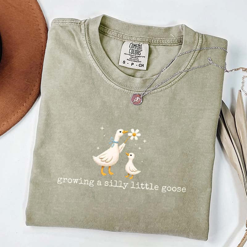 Growing A Silly Little Goose Pregnancy Announcement T-shirt