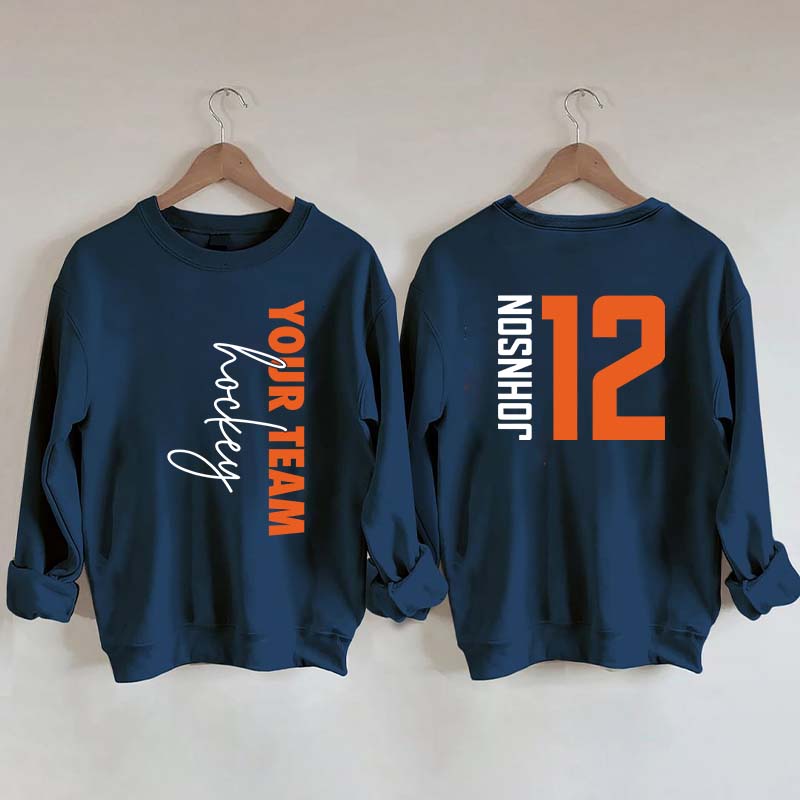 Custom Hockey  Name and Number Sweatshirt