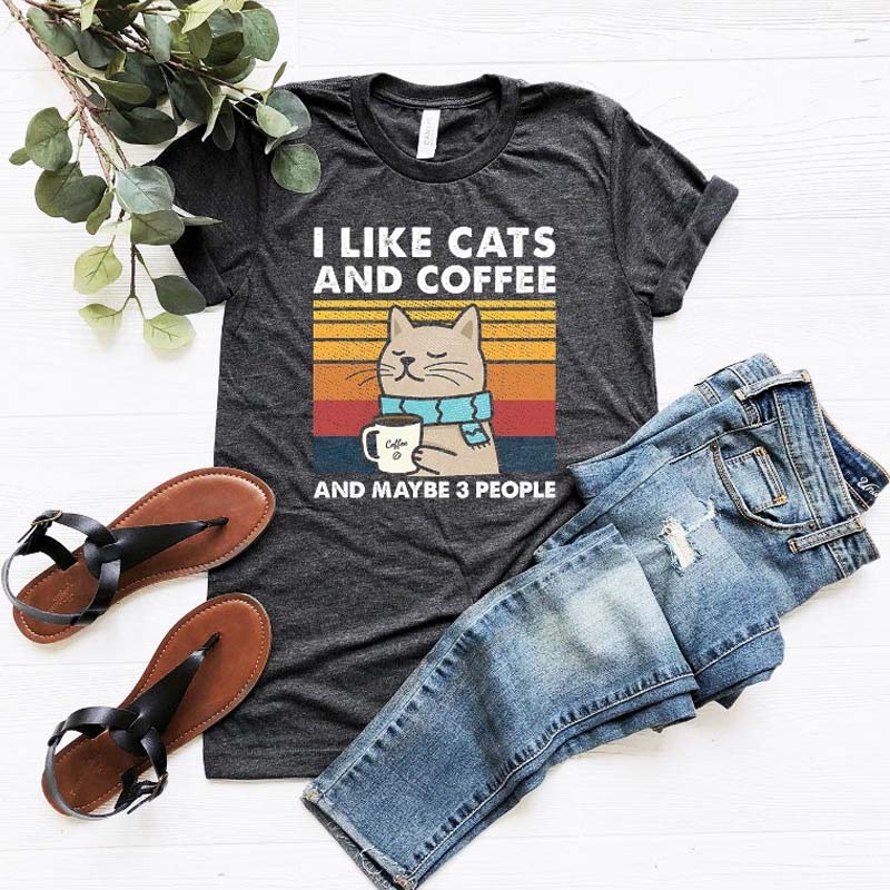 I Like Cats And Coffee T-Shirt