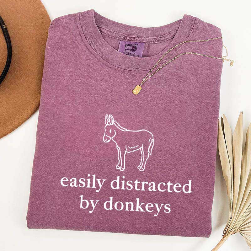 Easily Distracted by Donkeys T-Shirt