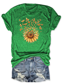 Sunflower Butterfly T-shirt