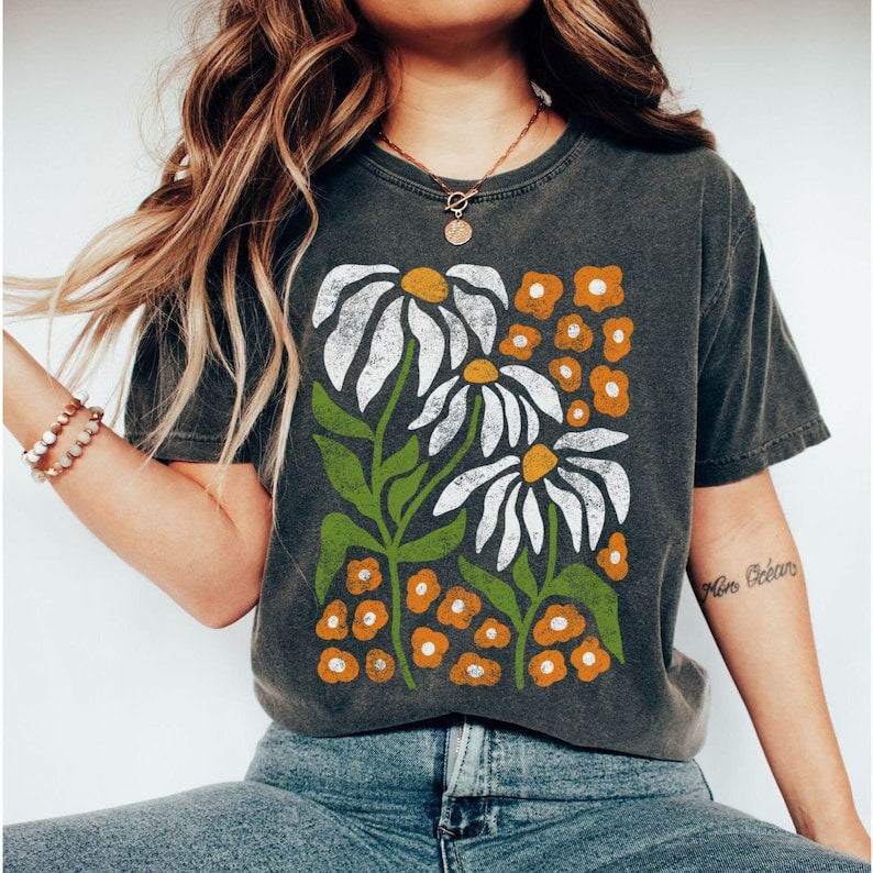 Flowers Tshirt Boho Floral Tshirt Shirt