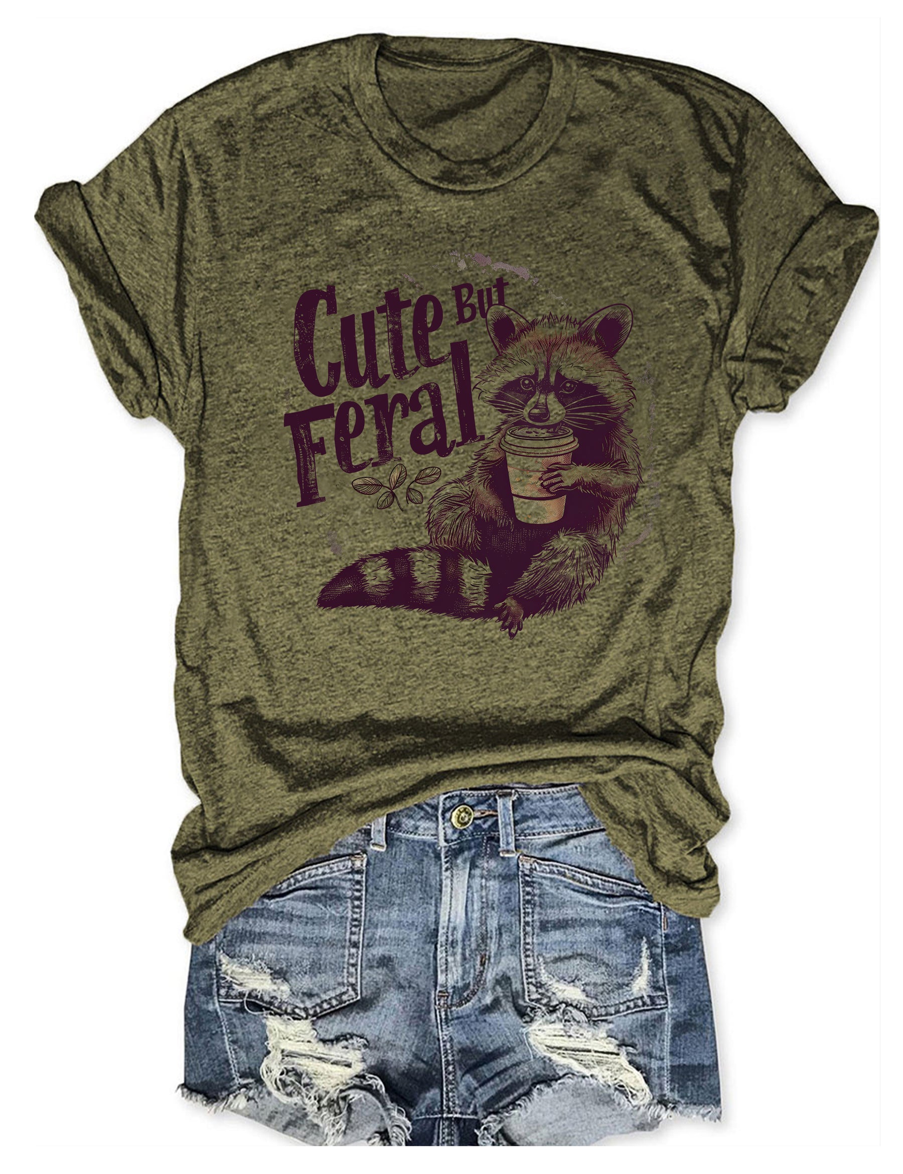 Cute But Feral Funny T-Shirt