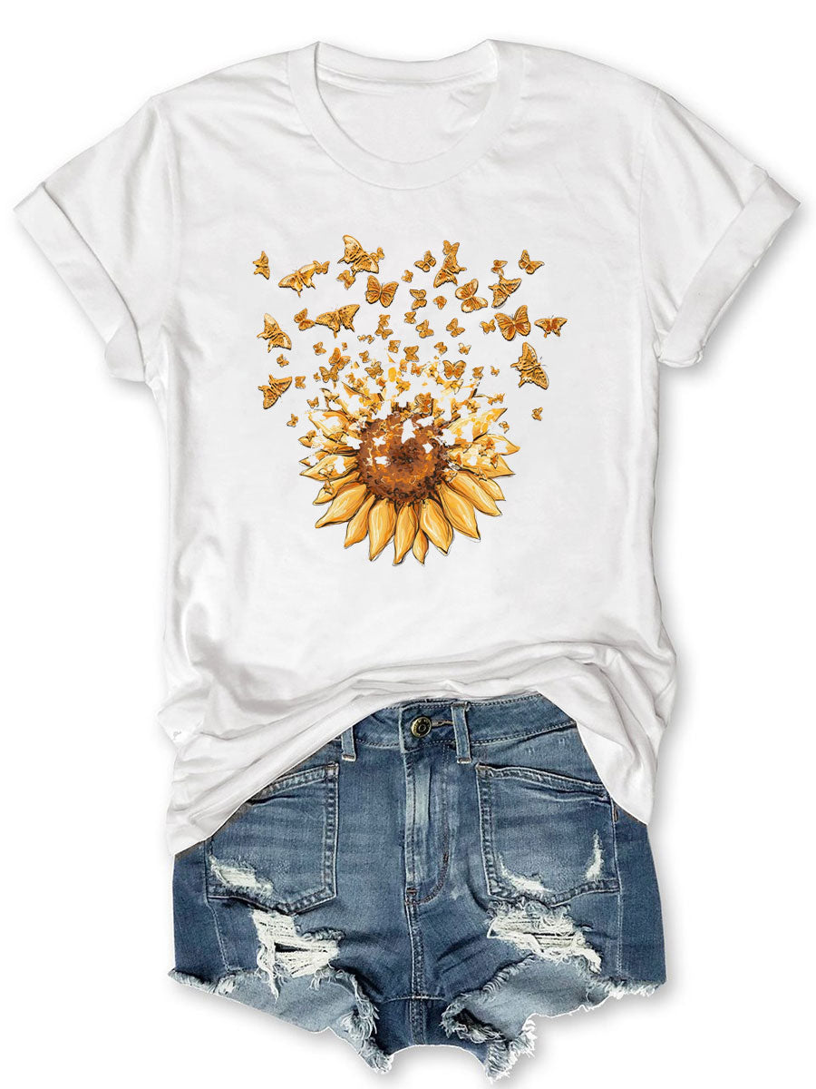 Sunflower Butterfly T-shirt