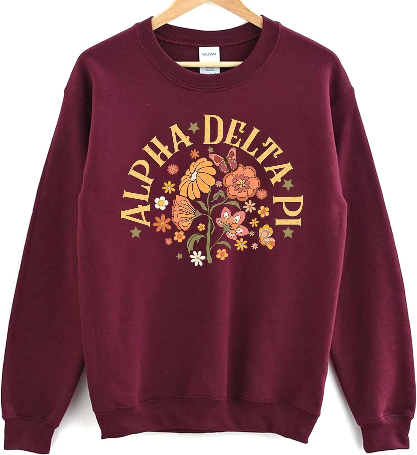 Retro Floral Alpha Delta Pi Sweatshirt