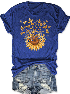 Sunflower Butterfly T-shirt