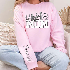 Personalized Volleyball Mom Kid Name Sweatshirt