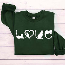 Black Cat Mom Love Sweatshirt