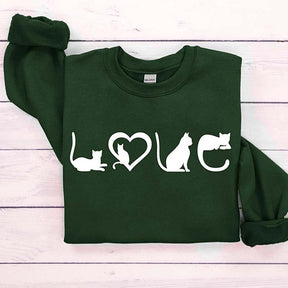 Black Cat Mom Love Sweatshirt