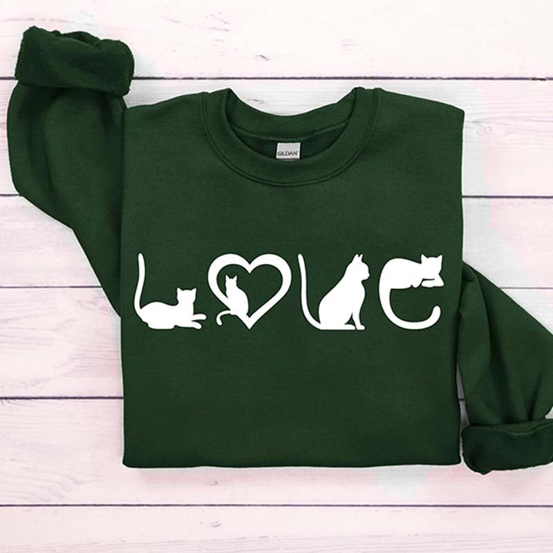 Black Cat Mom Love Sweatshirt
