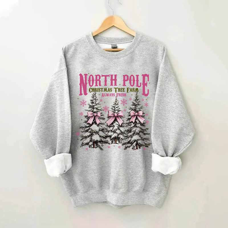 North Pole Pink Christmas Sweatshirt