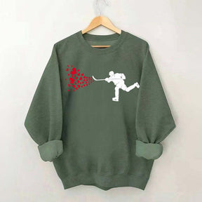 Ice Hockey Hearts Player Sweatshirt