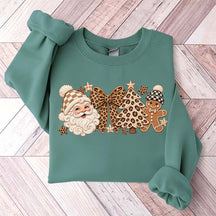 Leopard Christmas Comfort Santa Sweatshirt