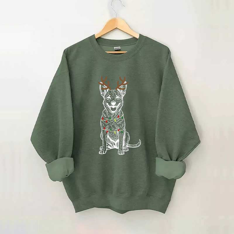 Heeler Australian Cattle Dog Christmas Sweatshirt