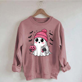 Cute Coffee Kawaii Ghost Spooky Sweatshirt
