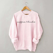 Minimalist Trendy Books and Coffee Sweatshirt