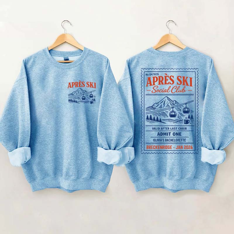 Custom Ski Club Bachelorette Sweatshirt