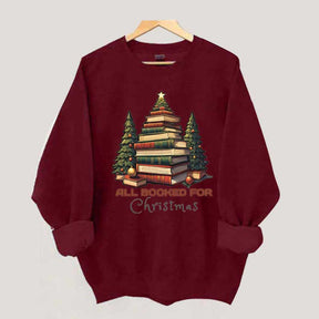 All Booked for Christmas Tree Sweatshirt