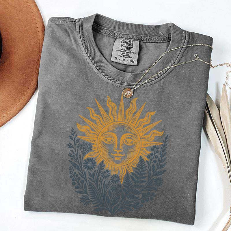Vintage Mystical Celestial Sun T-Shirt