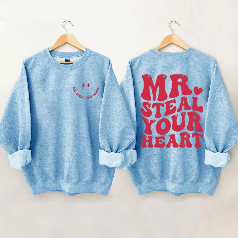 Retro Valentine Mr Steal Your Heart Sweatshirt