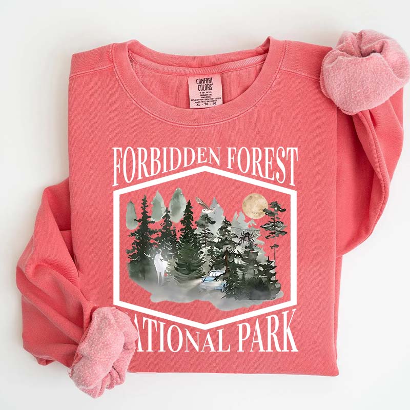 Retro Funny Forbidden Forest National Park Sweatshirt