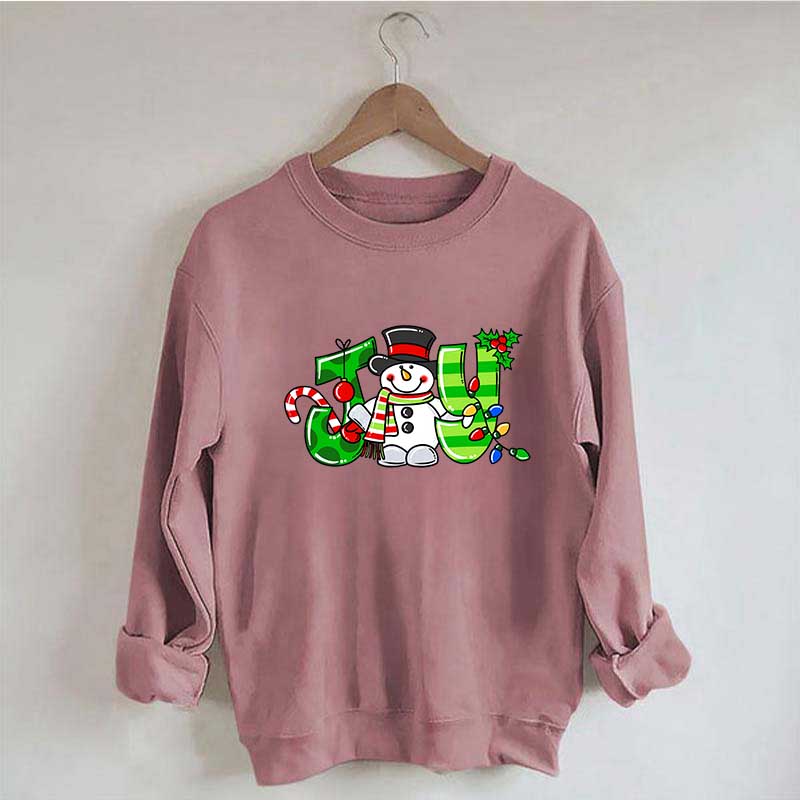 Christmas Snowman  Lights Sweatshirt