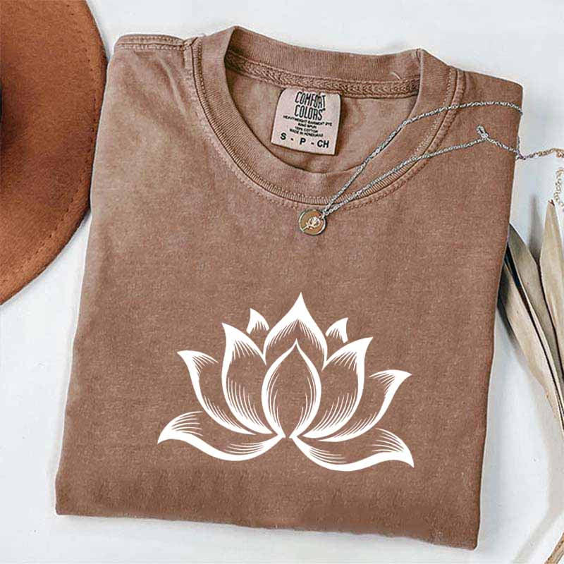 Minimalist Lotus Flower T-Shirt