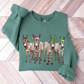 Christmas Donkey Lights Sweatshirt