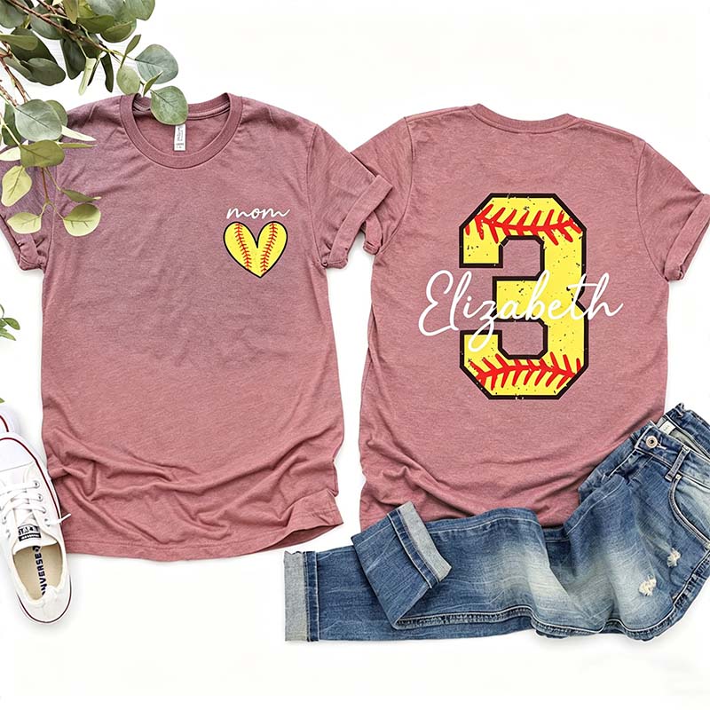 Personalized Softball Name Number T-Shirt