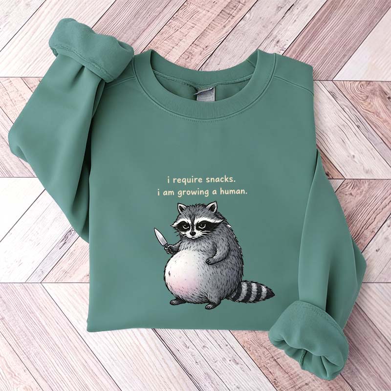 Sarcastic Raccoon Baby Reveal Sweatshirt