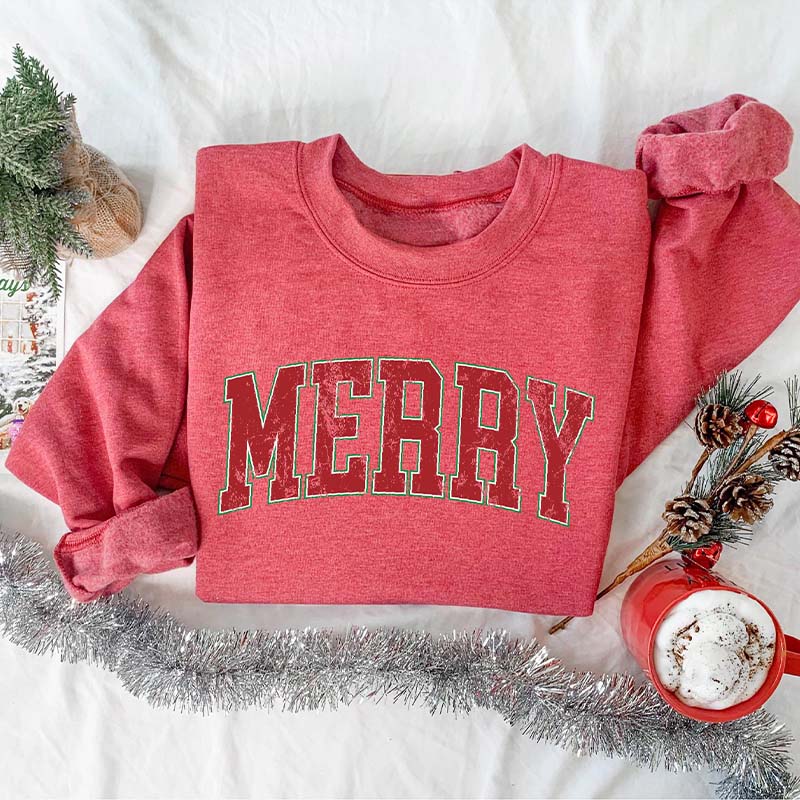 Retro Merry Christmas Sweatshirt