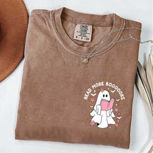 Ghost Reading Books Bookish Halloween T-Shirt