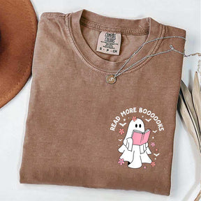 Ghost Reading Books Bookish Halloween T-Shirt