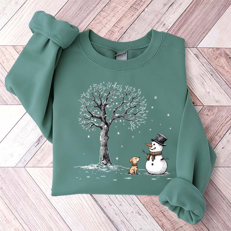 Christmas Let it Snow Cute Dog Sweatshirt