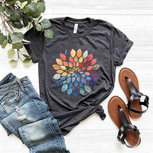 Floral Mandala Yoga Leaves T-Shirt