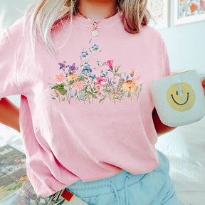 Watercolor Botanical Floral Wildflower T-Shirt