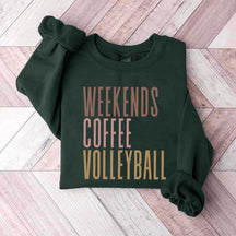 Comfort Color Weekend Coffee Volleyball Sweatshirt