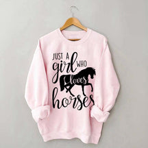 Just a Girl Who Loves Horses Farm Lover Sweatshirt