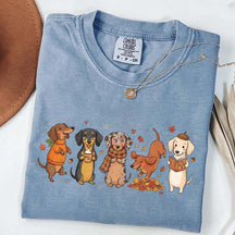 Dachshund Fall Cozy Season Pumpkin T-Shirt