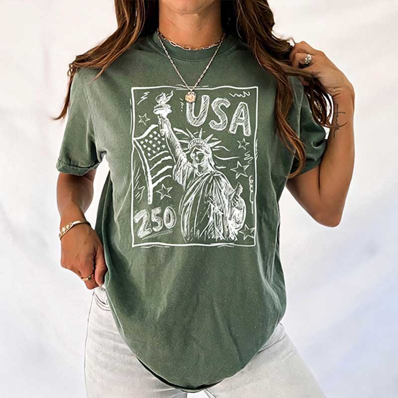 Statue of Liberty USA 250 Vintage America T-Shirt