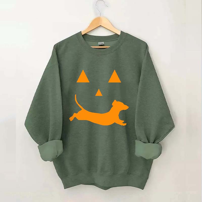 Dachshund And Halloween Sweatshirt