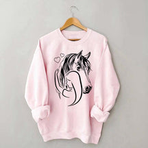 Rider Horse Lineart Sweatshirt
