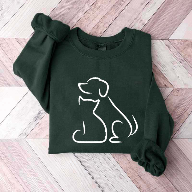 Dog and Cat Bestfriends Sweatshirt