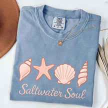 Seashell Graphic Comfort Colors Beach T-Shirt