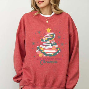 Book Tree Christmas Librarian Teacher Bookish Sweatshirt